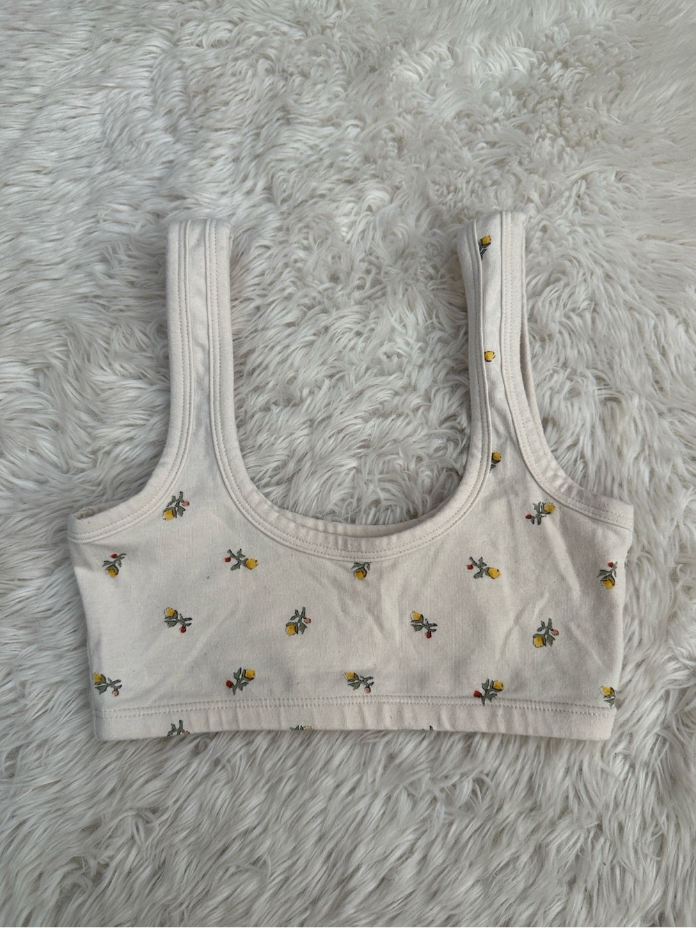 ARQ Cream Floral Print Tank